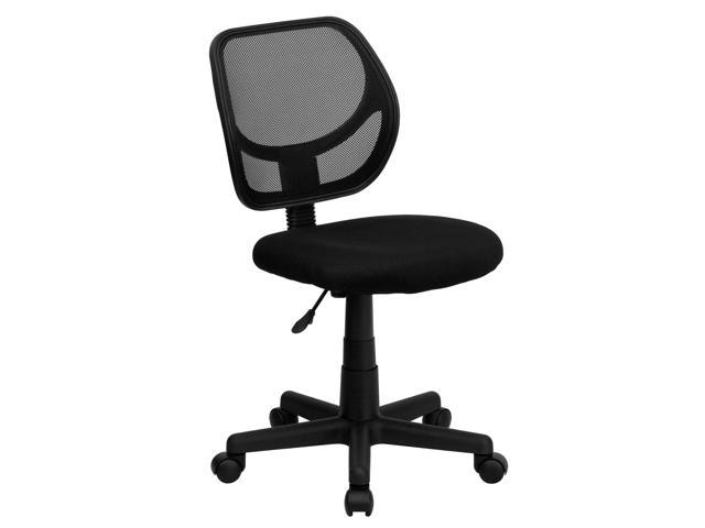 Photos - Computer Chair Flash Furniture Low Back Black Mesh Swivel Task Office Chair with Curved Square Back 84725 