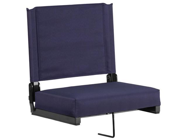 Photos - Garden Furniture Flash Furniture Grandstand Comfort Seats by Flash with Ultra-Padded Seat in Navy XU-STA-NV 