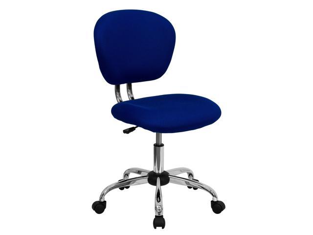 Photos - Computer Chair Flash Furniture Mid-Back Blue Mesh Padded Swivel Task Office Chair with Chrome Base 847254 