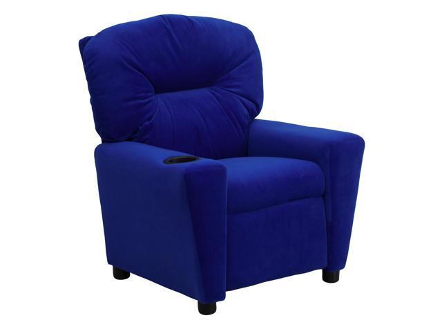 Photos - Chair Flash Furniture Contemporary Blue Microfiber Kids Recliner with Cup Holder BT-7950-KID-MIC 