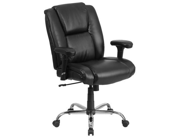 Photos - Computer Chair Flash Furniture HERCULES Series Big & Tall 400 lb. Rated Black LeatherSoft Ergonomic Task 
