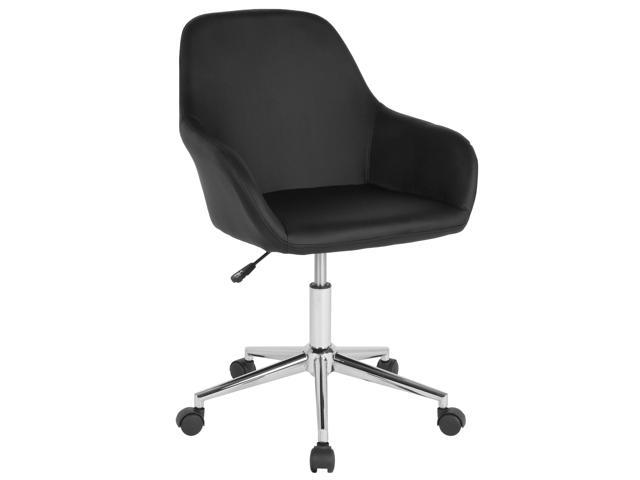 Photos - Computer Chair Flash Furniture Cortana Home and Office Mid-Back Chair in Black LeatherSoft 889142336693 