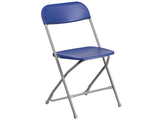 Photos - Chair Flash Furniture HERCULES Series 650 lb. Capacity Premium Blue Plastic Folding  LE-L-3 