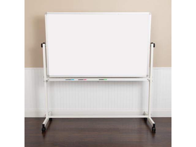 Photos - Dry Erase Board / Flipchart Flash Furniture HERCULES Series 64.25'W x 64.75'H Double-Sided Mobile White Board with Pen 