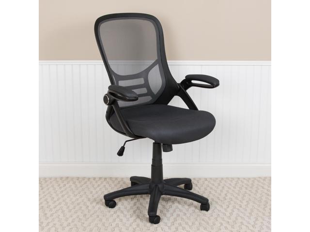 Photos - Computer Chair Flash Furniture High Back Dark Gray Mesh Ergonomic Swivel Office Chair with Black Frame an 