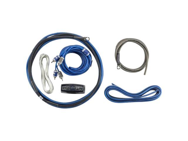 KICKER - C-Series 8AWG 2-Channel Amplifier Power Kit - Gray/Blue - image 2