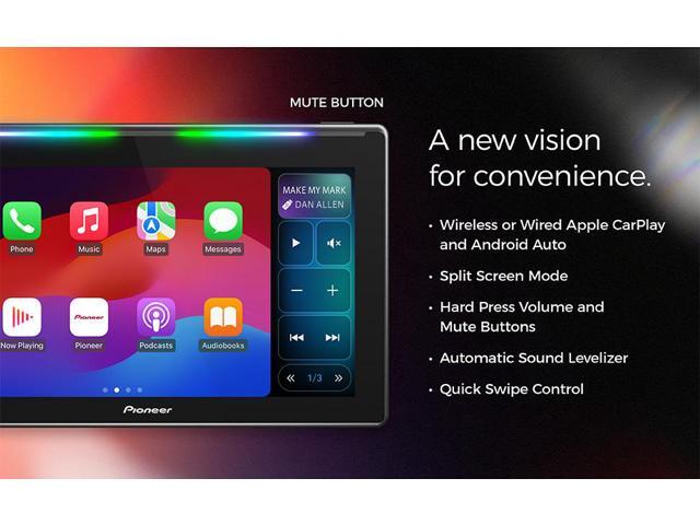 Pioneer - 10.1" - HD Screen, Luminous Bar, Android Auto (Wired/Wireless), Apple CarPlay (Wired/Wireless), Bluetooth - Black - image 5