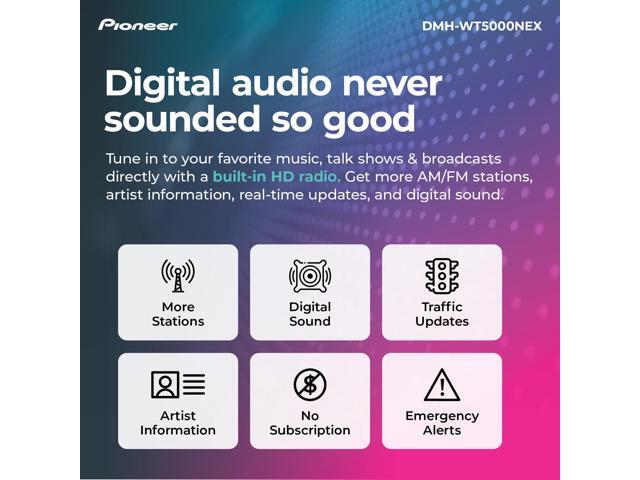 Pioneer - 9.0" Apple CarPlay/Android Auto HD Radio Bluetooth Digital Media (DM) Receiver with Alexa Built-in - Black - image 12