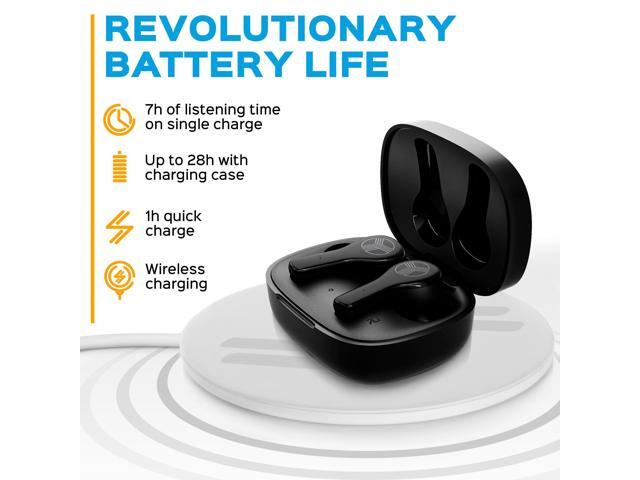 Treblab WX8 - True Wireless Earbuds with Pure Sound, Soft Silicone Ear Buds, IPX8 Waterproof, 28H Play, Wireless Charging, Noise Reduction Touch...