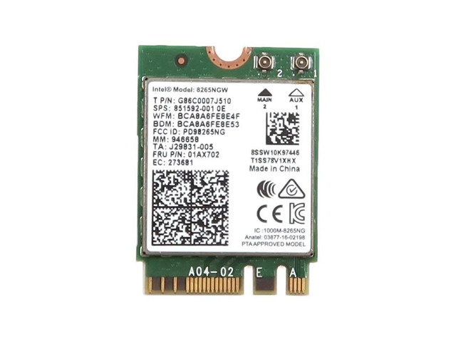 8265NGW Intel Dual Band WIRELESS-AC 8265 PCI-E M.2 Wlan BT 4.2 Wifi Card 01AX702