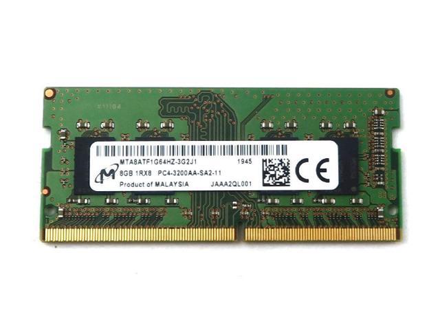 MTA8ATF1G64HZ-3G2J1_UA Micron 8GB Sodimm 1Rx8 DDR4 PC4-25600 3200MHz Memory Module MTA8ATF1G64HZ-3G2J1 Laptop Memory