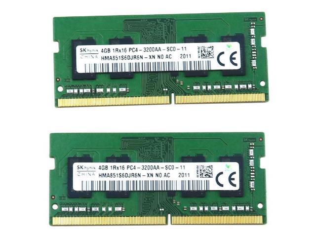 2_Of_HMA851S6DJR6N-XN SK Hynix 8GB 2X4GB DDR4 PC4-25600 3200MHz 260-PIN Memory KIT HMA851S6DJR6N-XN Laptop Memory