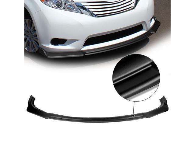 For 2011 to 2015 Toyota Sienna 3Pcs Matte Black Finish MP-Style Car Front Bumper Lip Guard Body Kit 12 13 14