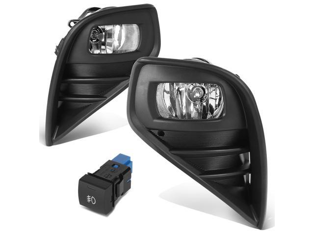 For 2020 to 2021 Toyota Highlander Pair of Smoked Lens Halogen Front Bumper Driving Fog Lights Lamps with Switch and Bezels