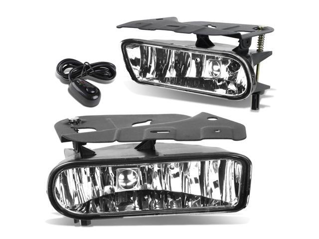 DNA Motoring FL-ZTL-250-CH For 2002 to 2006 Cadillac Escalade EXT ESV Pair Bumper Driving Fog Light Lamp+Switch Clear Lens 03 04 05