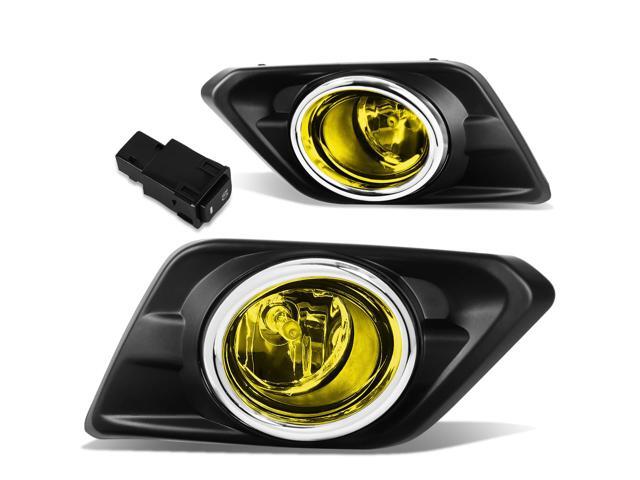 DNA Motoring FL-ZTL-217-AM For 2014 to 2016 Nissan Rogue Pair Bumper Driving Fog Light Lamp+Bezel+Switch Amber Lens 15