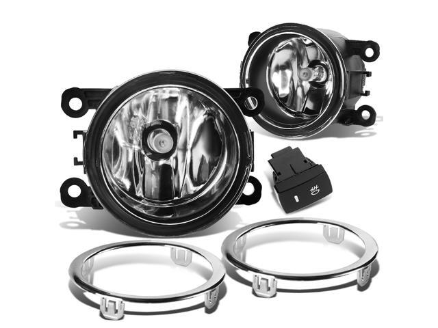 DNA Motoring FL-ZTL-185-CH For 2012 to 2015 Honda Pilot Pair Front Bumper Driving Fog Light Lamp+Bezel+Switch Clear Lens 13 14