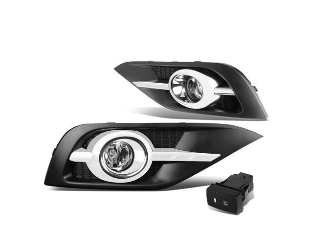 DNA Motoring FL-ZTL-129-CH For 2012 to 2014 Honda CRV RM Pair Bumper Driving Fog Lights w/Chrome Trim Bezel & Switch (Clear Lens) 13