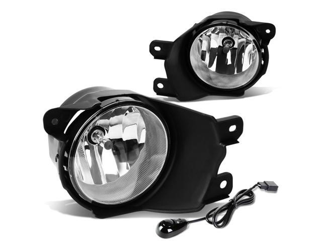 DNA Motoring FL-ZTL-815-CH For 2008 to 2016 Toyota Sequoia Pair Bumper Driving Fog Light Lamp+Switch Clear Lens 09 10 11 12 13 14 15