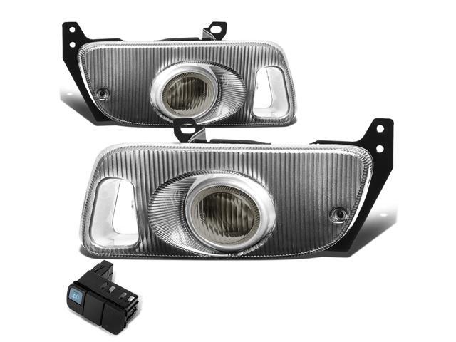 DNA Motoring FL-HC922-SM For 1992 to 1995 Honda Civic 2/3-Door Front Bumper Driving Fog Light+Bulbs+Switch Smoked Lens 5th Gen EJ1/2 EG3 EH2/3 D15...