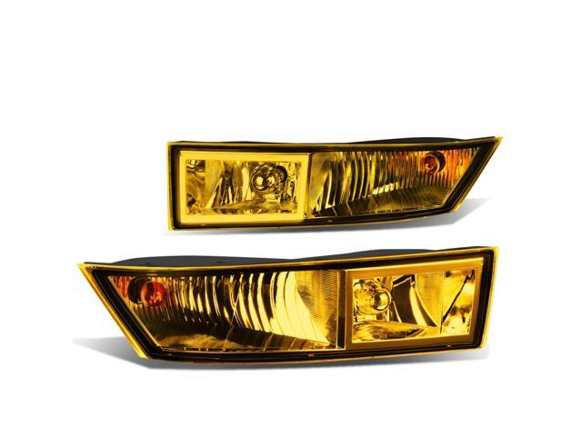 DNA Motoring FL-ZTL-801-AM For 2007 to 2014 Cadillac Escalade ESV/EXT Pair Bumper Driving Fog Light Lamp Amber Lens 08 09 10 11 12 13