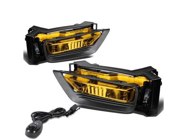 DNA Motoring FL-ZTL-127-AM For 2013 to 2014 Honda Accord 4DR Driving Bumper Fog Light + Bulbs + Switch (Amber Lens) - 9th Generation