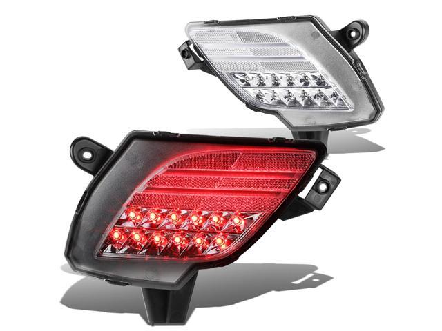DNA Motoring FRL-CX5-LED-CH For 2013 to 2016 Mazda CX5 Pair Rear Bumper LED Reflector Tail Brake Fog Lights (Clear Housing) 14 15