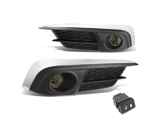 DNA Motoring FL-ZTL-233-SM For 2016 to 2017 Honda Civic Coupe / Sedan Pair Bumper Driving Fog Light Lamp+Switch Smoked Lens