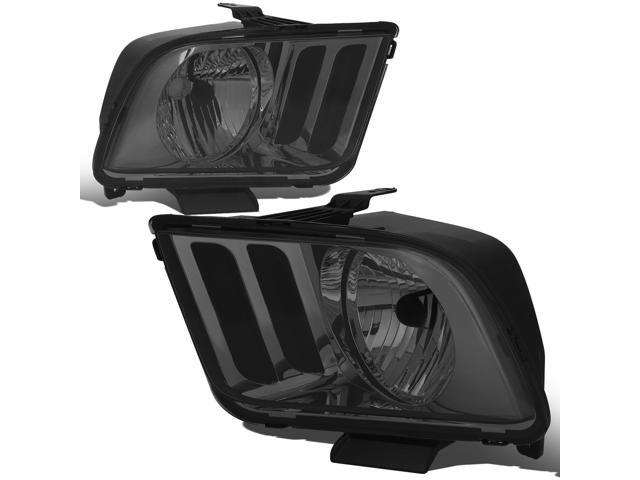 DNA Motoring HL-OH-FM05-SM-CL1 For 2005 to 2009 Ford Mustang OE Style Headlight Smoked Housing Headlamp - Pony 5th Gen 06 07 08 Left + Right