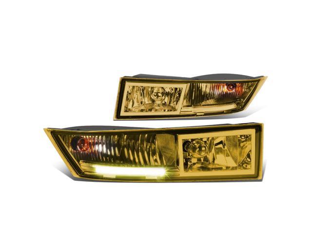 DNA Motoring FL-ZTL-258-AM For 2007 to 2014 Cadillac Escalade ESV/EXT Pair Bumper Driving LED DRL Fog Light Lamp Amber Lens 08 09 10 11 12 13