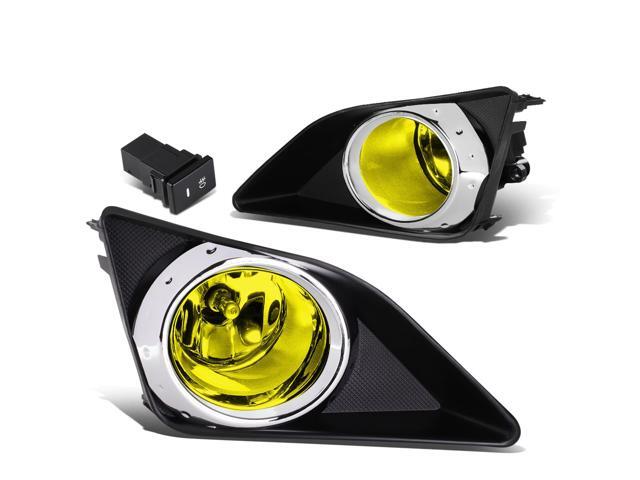 DNA Motoring FL-ZTL-235-AM For 2009 to 2010 Toyota Corolla Sedan Pair Front Bumper Driving Fog Light Lamp+Switch Amber Lens