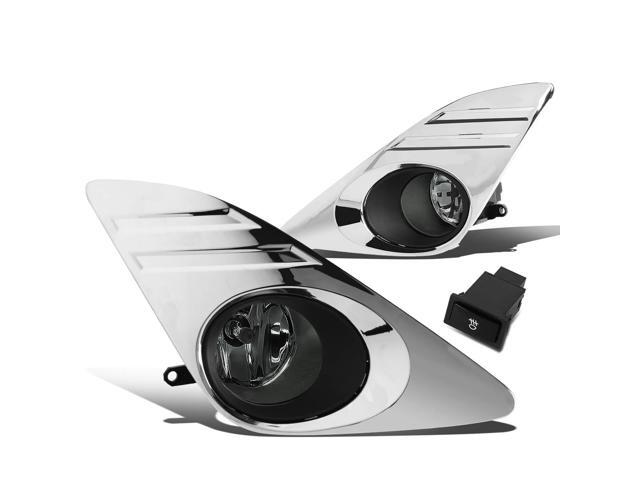 DNA Motoring FL-ZTL-168-SM For 2012 to 2014 Toyota Camry XV50 Pair Bumper Driving Fog Light Lamp+Bezel+Switch Smoked Lens 13