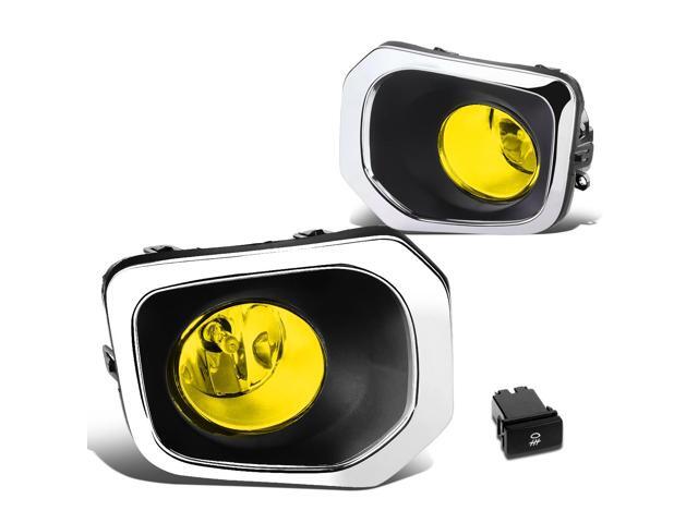 DNA Motoring FL-ZTL-239-AM For 2016 to 2017 Toyota Tacoma Truck Pair Bumper Driving Fog Light Lamp+Switch Amber Lens