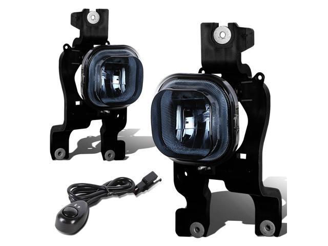 DNA Motoring FL-T031-SM For 2008 to 2010 Ford Super Duty Pair Bumper Driving Fog Lights + Switch (Smoke Lens) 09