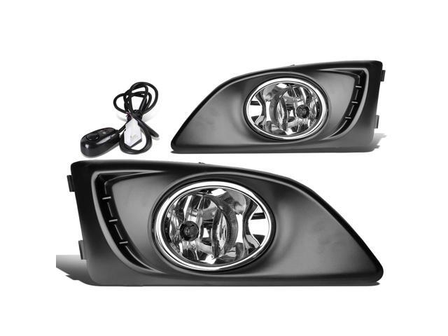 DNA Motoring FL-ZTL-158-CH For 2011 to 2015 Chevy Aveo/Sonic T300 Pair Bumper Driving Fog Light Lamp+Bezel+Switch Clear Lens 12 13 14