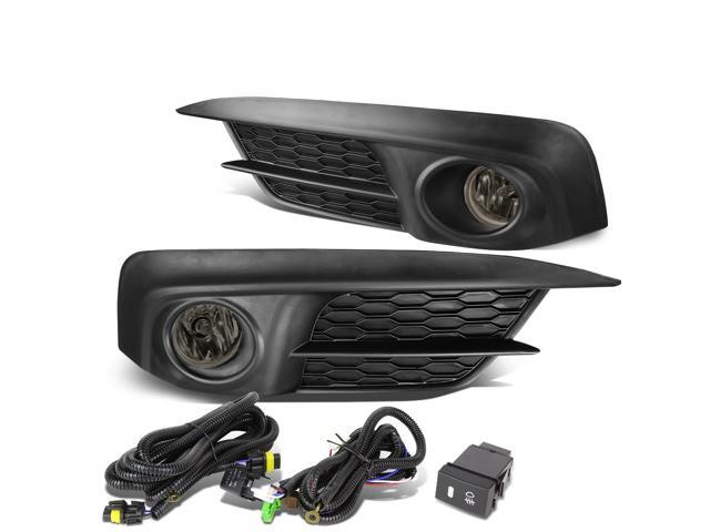 DNA Motoring FL-ZTL-175-SM For 2016 to 2017 Honda Civic FC Sedan/Coupe Front Bumper Fog Light Lamp+Switch Smoked Lens