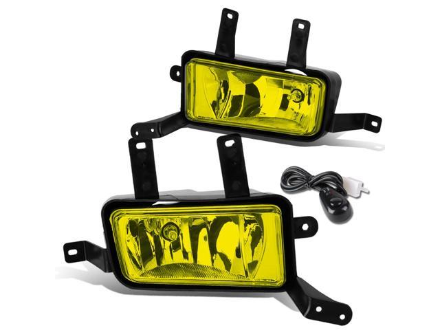 DNA Motoring FL-ZTL-804-AM For 2015 to 2016 Chevy Suburban Tahoe GMC Yukon XL Pair Bumper Driving Fog Light Lamp+Switch Amber Lens