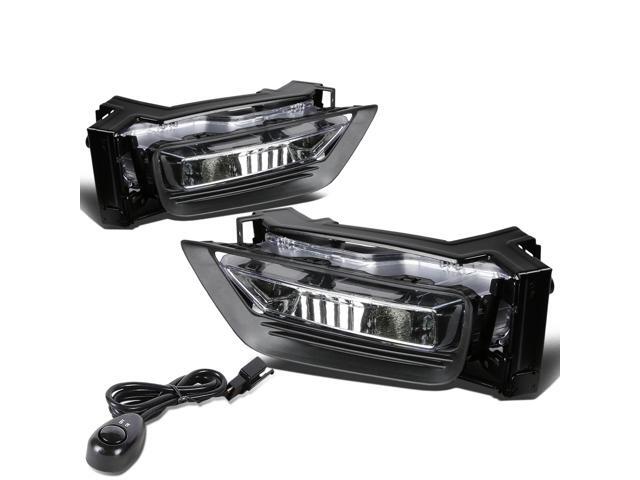 DNA Motoring FL-ZTL-127-CH For 2013 to 2014 Honda Accord 4DR Driving Bumper Fog Light + Bulbs + Switch (Clear Lens) - 9th Generation