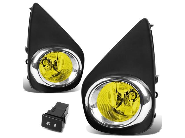 DNA Motoring FL-ZTL-171-AM For 2015 to 2016 Toyota Yaris XP130 Hatchback Pair Bumper Fog Light Lamp+Switch Amber Lens