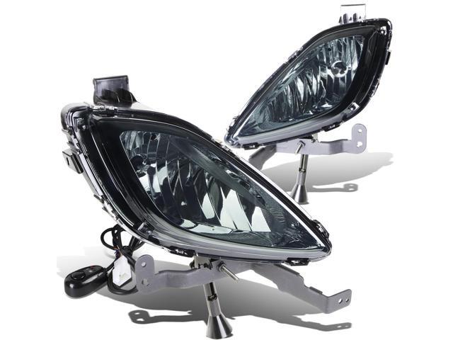DNA Motoring FL-ZTL-132-SM For 2011 to 2013 Elantra MD/UD Pair Bumper Driving Fog Lights w/Switch (Smoke Lens) 12