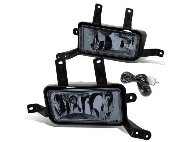 DNA Motoring FL-ZTL-804-SM For 2015 to 2016 Chevy Suburban Tahoe GMC Yukon XL Pair Bumper Driving Fog Light Lamp+Switch Smoked Lens