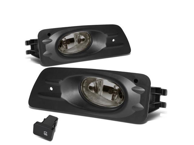 DNA Motoring FL-HA064D-SM For 2006 to 2007 Honda Accord 4-Door Front Bumper Driving Fog Light+Bulbs+Switch Smoked Lens