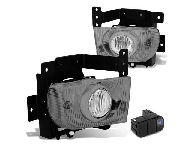 DNA Motoring FL-HC924-CH For 1992 to 1995 Honda Civic 4-Door Sedan Front Bumper Driving Fog Light+Bulbs+Switch Clear Lens 5th Gen EG8/9 EH9 D15 D16...