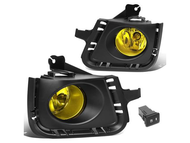 DNA Motoring FL-ZTL-281-AM For 2012 to 2014 Toyota Prius C Pair Front Bumper Driving Fog Light Lamp+Bezel+Switch Amber Lens 13