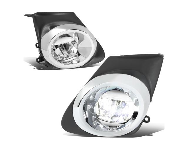 DNA Motoring FL-ZTL-286-CH For 2011 to 2013 Toyota Corolla Pair Front Bumper LED Fog Light Lamp+Bezel+Switch Clear Lens 12