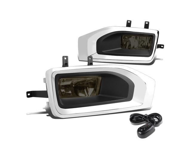 DNA Motoring FL-ZTL-236-SM For 2015 to 2018 GMC Yukon/XL Pair Bumper Driving Fog Light Lamp+Bezel+Switch Smoked Lens 16 17