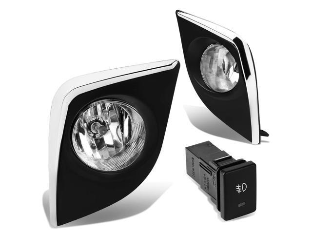 DNA Motoring FL-ZTL-170-CH For 2014 to 2016 Toyota Corolla Pair Bumper Driving Fog Light Lamp+Bezel+Switch Clear Lens 15