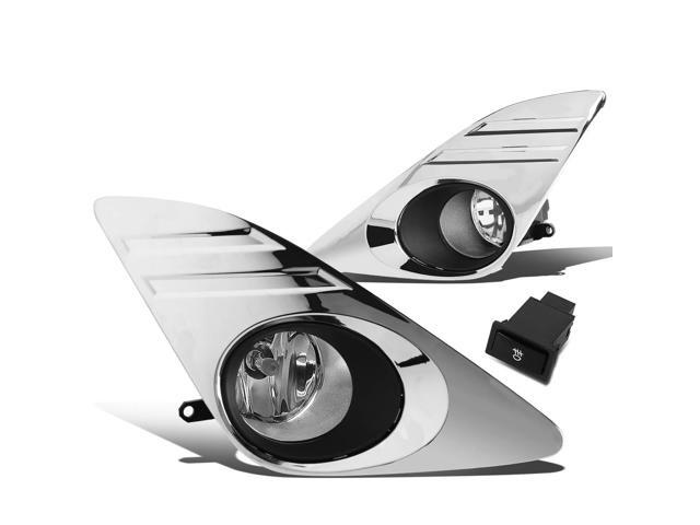 DNA Motoring FL-ZTL-168-CH For 2012 to 2014 Toyota Camry XV50 Pair Bumper Driving Fog Light Lamp+Bezel+Switch Clear Lens 13