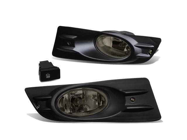 DNA Motoring FL-ZTL-186-SM For 2006 to 2007 Honda Accord Coupe UC1 Front Bumper Driving Fog Light Lamp+Bezel+Switch Smoked Lens