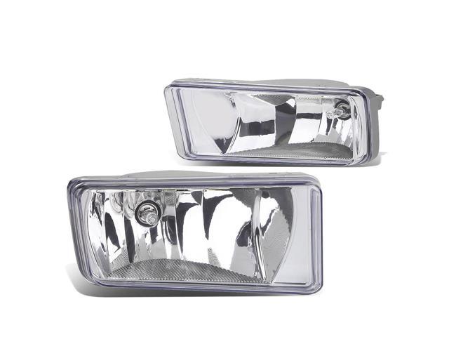 DNA Motoring FL-ZTL-111-CH For 2007 to 2015 Chevy GMC GMT900 Truck Pair Bumper Driving Fog Lights (Clear Lens) 08 09 10 11 12 13 14